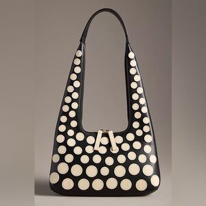 Anthropologie The Wolf Gang vigo structured shoulder bag polka dots 100% leather